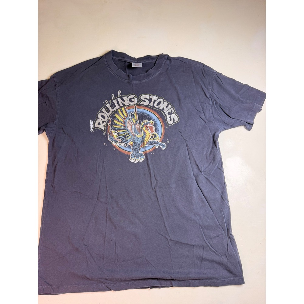 American Eagle Rolling Stones T-Shirt Womens XS/S Navy Excellent Rock Dragon Tee